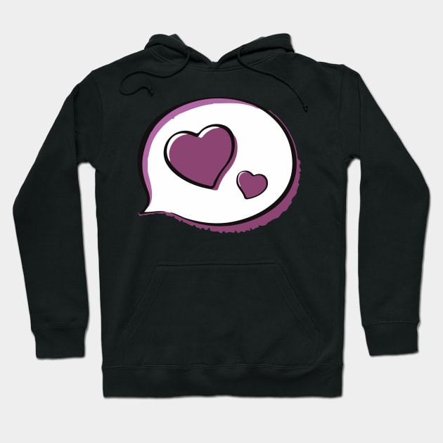 BTS butter heart purple Hoodie by Oricca